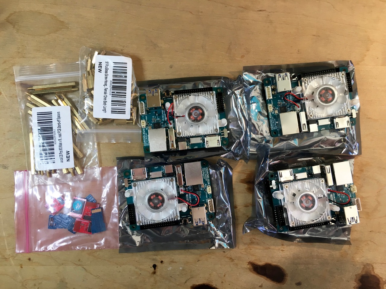 Set of 4 ODROID XU4 nodes