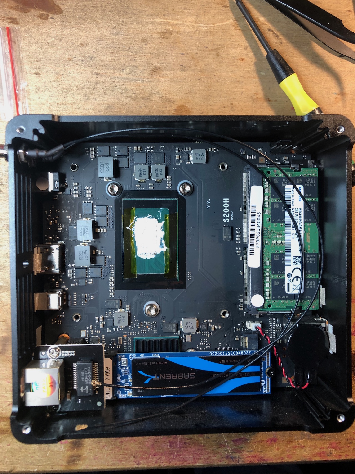 S200 CPU with thermal grease applied
